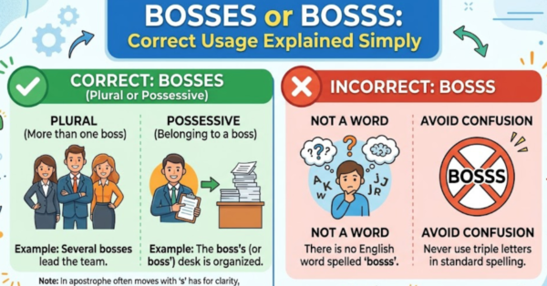 Bosses or Bosss: Correct Usage Explained Simply