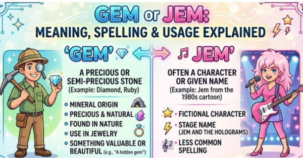 Gem or Jem: Meaning, Spelling & Usage Explained