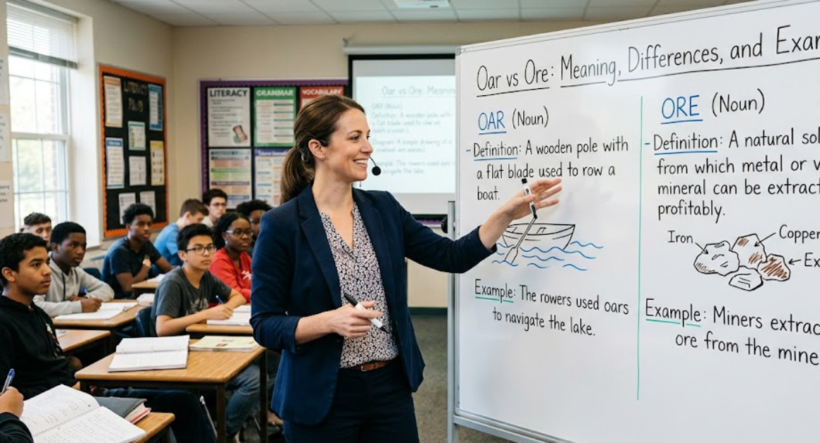 Oar vs Ore: Meaning, Differences, and Examples