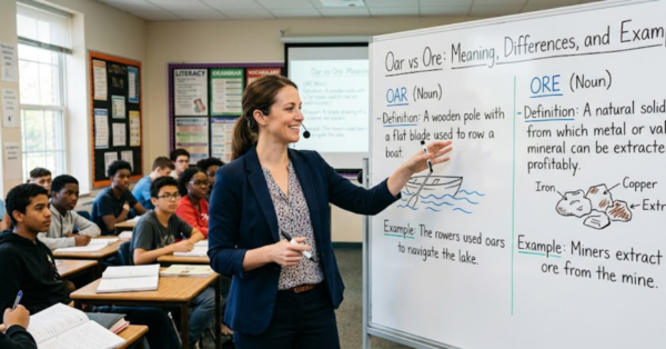 Oar vs Ore: Meaning, Differences, and Examples