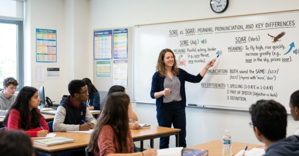 Sore vs Soar: Meaning, Pronunciation, and Key Differences