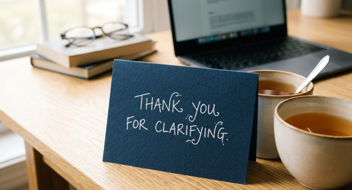 Thank You for Clarifying: Meaning & Better Alternatives