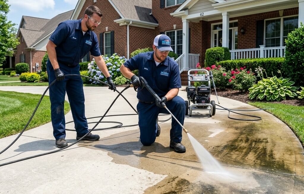Driveway Pressure Washing