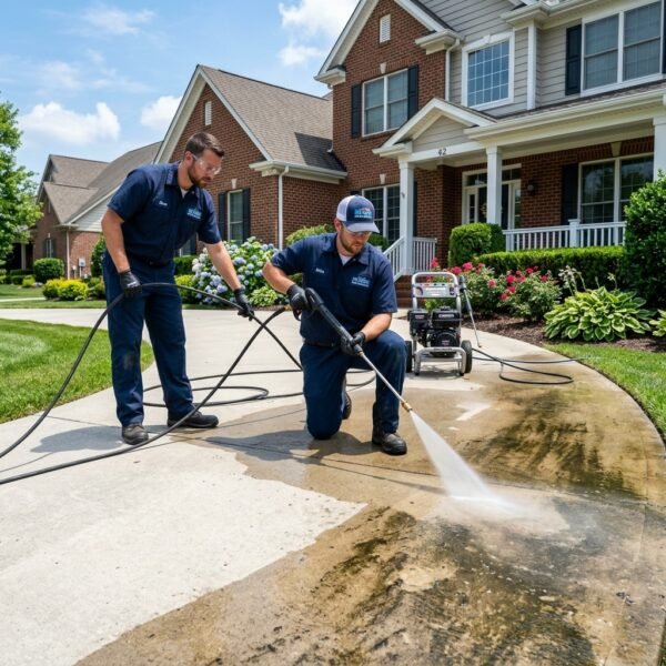 Driveway Pressure Washing: What It Does for Your Home